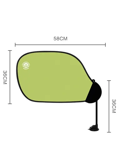 Car Window Sun Shade UV Protection Adjustable Auto Window Shade with Suction Cup (L58 x H36)cm - Black