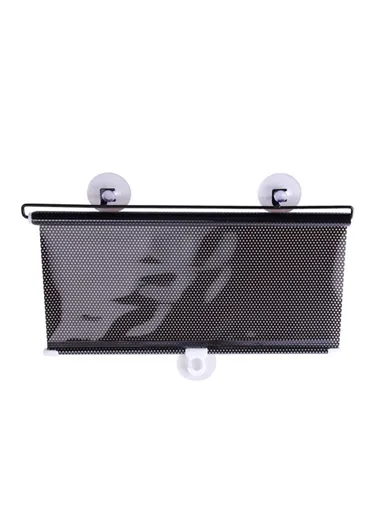 125x50 cm Retractable Car Front Window Sunshade PVC Auto Window Anti-UV Protection Sun Visor - Black