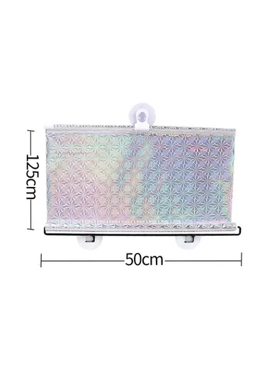 125x50 cm Retractable Car Front Window Sunshade PVC Auto Window Anti-UV Protection Sun Visor - Silver