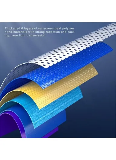 Car Windshield Sun Shade Auto SUV Sun Heat Block Hood Cover + 2 Front Sun Visor + 4 Side Window Sunshade