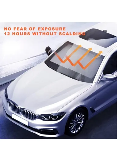 Car Windshield Sun Shade Auto SUV Sun Heat Block Hood Cover + 2 Front Sun Visor + 4 Side Window Sunshade