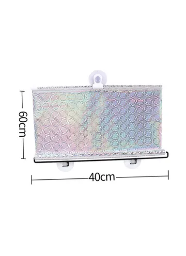 Suction Cup Mount Automatic Retractable Sunshade Curtain Anti-UV Protection Truck Windshield Screen (L40 x W60)cm - Silver