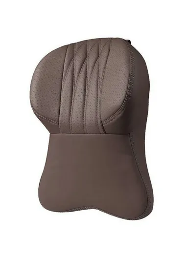 Car Headrest Neck Pillow, Vehicle Backrest Cushion Universal Protective Pillow Pad For All Seasons Automotive Accessory - Brown