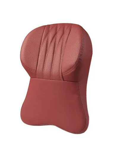 Car Headrest Neck Pillow, Vehicle Backrest Cushion Universal Protective Pillow Pad For All Seasons Automotive Accessory - Wine Red