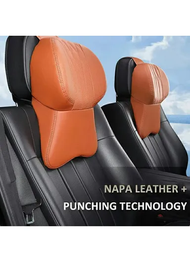 Car Headrest Neck Pillow, Vehicle Backrest Cushion Universal Protective Pillow Pad For All Seasons Automotive Accessory - White