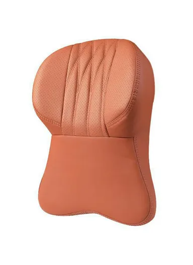 Car Headrest Neck Pillow, Vehicle Backrest Cushion Universal Protective Pillow Pad For All Seasons Automotive Accessory - Orange