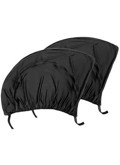 2Pcs Car Window Shade Front / Rear Side Window Sun Shade Breathable Privacy Curtain with Zipper - Front Side