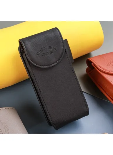 Car Sun Visor Mount Microfiber Leather Sunglasses Storage Bag Glasses Holder Pouch - Black