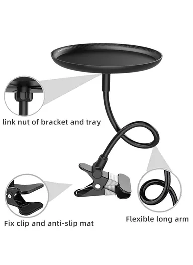 Clip-On Car Tray Table Laptop Desk Food Drink Holder Portable Vehicle Workstation