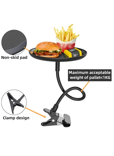 Clip-On Car Tray Table Laptop Desk Food Drink Holder Portable Vehicle Workstation