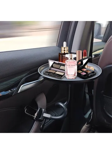 Clip-On Car Tray Table Laptop Desk Food Drink Holder Portable Vehicle Workstation