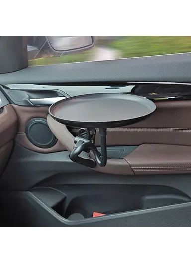 Clip-On Car Tray Table Laptop Desk Food Drink Holder Portable Vehicle Workstation