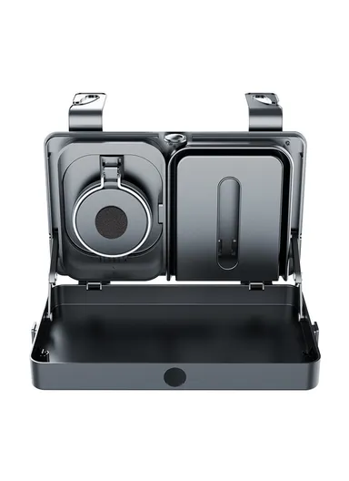 Car Back Seat Food Tray, Cup Holder, &amp; Tissue Box Storage Rack Plastic Expandable Organizer K255