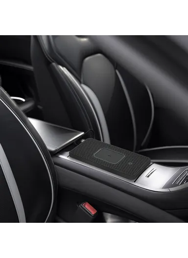 15W Car Wireless Charger Non-Slip Desktop Silicone Charging Pad with Button Control &amp; Ambient Light D15PRO - USB Plug