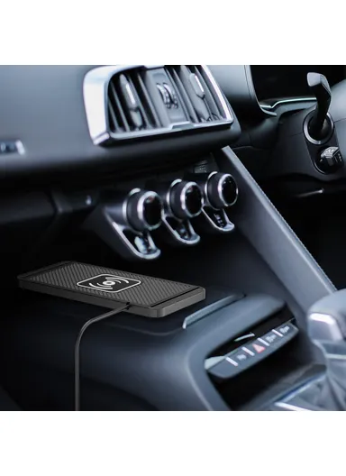 15W Car Wireless Charger Non-Slip Anti-Shake Desktop Fast Charging Pad with 1m Cable for Smartphones D10 - Type C Plug