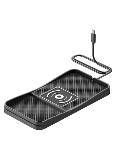 15W Non-Slip Desktop Car Charging Pad Wireless Charger with 1m Cable D13 - Type C Plug