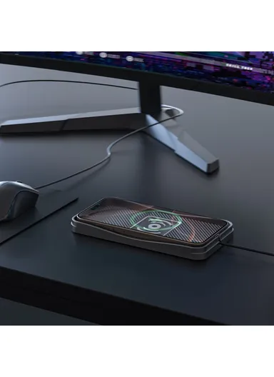 15W Non-Slip Desktop Car Charging Pad Wireless Charger with 1m Cable D13 - USB Plug