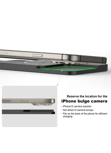 15W iPhone 12 - 16 Car Magnetic Wireless Charger with Anti-Slip Charging Pad &amp; 1m Cable D11MAG - USB Plug