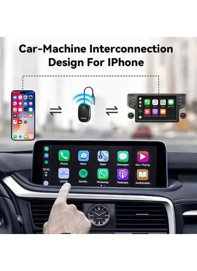 Aluminum Alloy &amp; Glass WiFi 5G Module Wireless CarPlay Dongle Adapter BY960