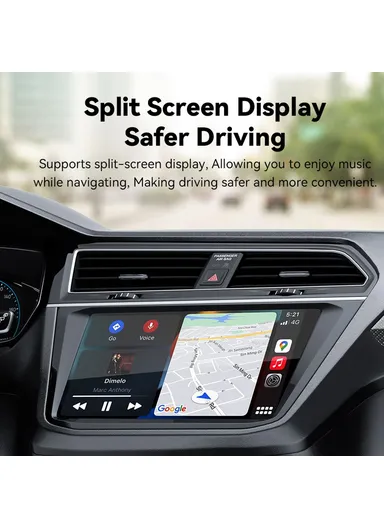 Aluminum Alloy &amp; Glass WiFi 5G Module Wireless CarPlay Dongle Adapter BY960