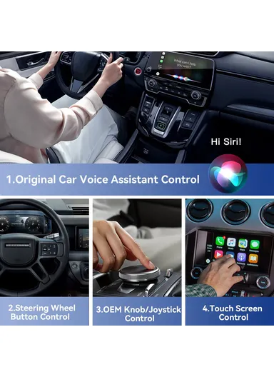 Aluminum Alloy &amp; Glass WiFi 5G Module Wireless CarPlay Dongle Adapter BY960