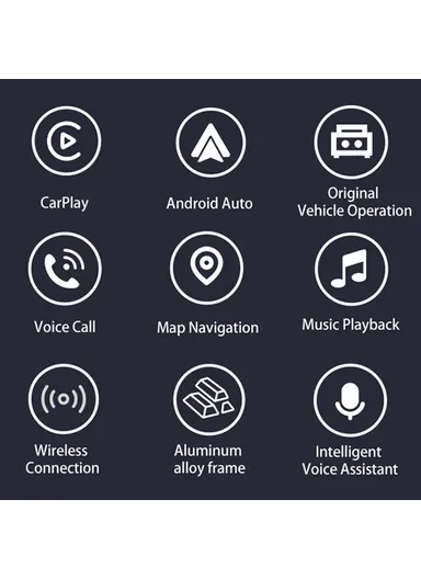 USB Wired to Wireless CarPlay Adapter Box Quad-Core A53 Processor Bluetooth-compatible 5.0 WiFi 5.8 Converter PL7