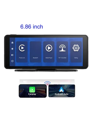 6.86-inch HD Display Portable Car Player Reversing Video Car Audio Player with Bluetooth Support &amp; FM Function W510-1