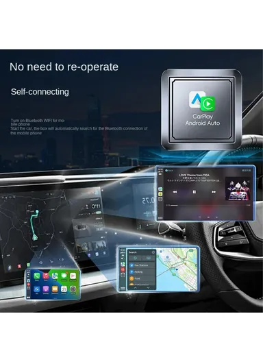 2-in-1 Wired to Wireless CarPlay Android Auto Adapter Bluetooth-compatible 5.0 Smart Box Q1S