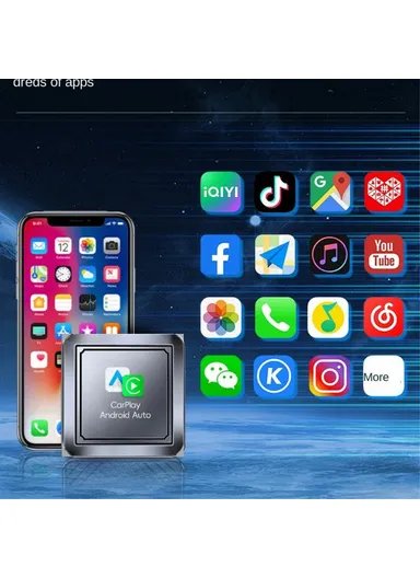 2-in-1 Wired to Wireless CarPlay Android Auto Adapter Bluetooth-compatible 5.0 Smart Box Q1S