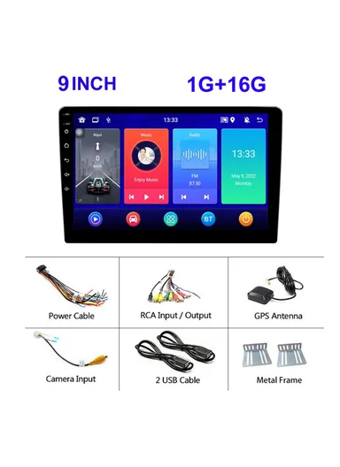 9-inch 1+16GB Wireless Car Stereo with CarPlay, Android 12, 1080P Camera &amp; GPS Navigation R-903A