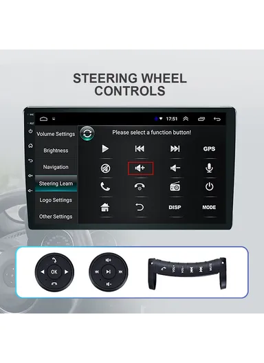 9-inch 1+16GB Wireless Car Stereo with CarPlay, Android 12, 1080P Camera &amp; GPS Navigation R-903A