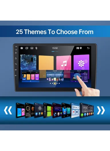 10 Inch Car Stereo Display Screen with Cooling Fan, GPS Navigation Android 13 Multimedia Player for Central Control, 2+32GB