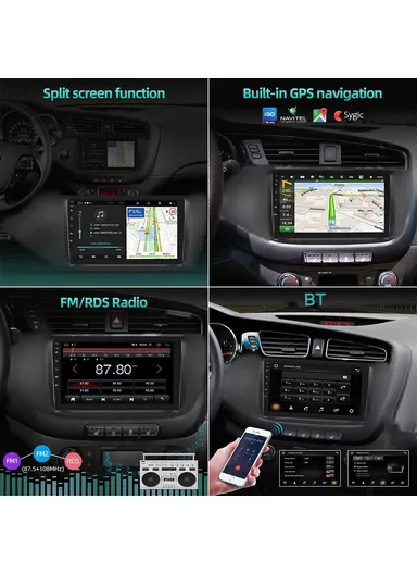 10 Inch Car Stereo Display Screen with Cooling Fan, GPS Navigation Android 13 Multimedia Player for Central Control, 2+32GB