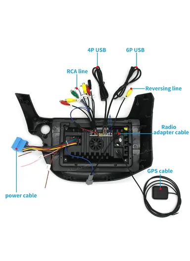 10 Inch Car Stereo Display Screen with Cooling Fan, GPS Navigation Android 13 Multimedia Player for Central Control, 2+32GB