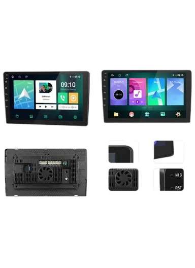 10 Inch Car Stereo Display Screen with Cooling Fan, GPS Navigation Android 13 Multimedia Player for Central Control, 2+32GB