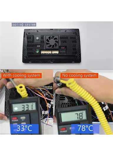 9 Inch Car Stereo Display Screen with Cooling Fan, GPS Navigation, Android 13 Multimedia Player for Central Control, 2+32GB