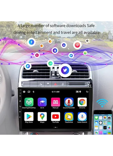 9-inch Car Central Control Display Screen WiFi &amp; Bluetooth-Compatible Android 12 Multimedia Player 1+32GB