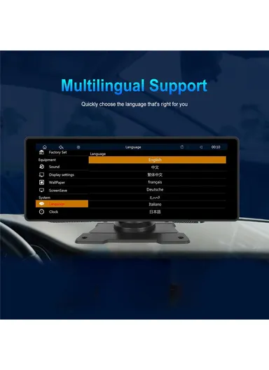 10.26-inch Portable Car Display Wireless Car Play Android Auto MP5 Player GPS Navigation System W509