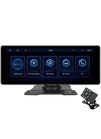 10.26-inch Wireless CarPlay Android Auto MP5 Player GPS Navigation Display with 8-LED Camera &amp; 2 Brackets W509B