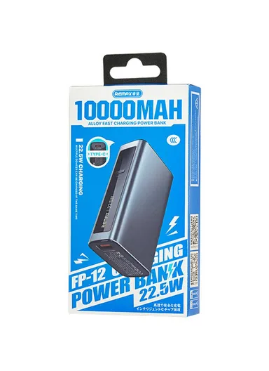 22.5W Power Bank 10000mAh Aluminum Alloy Portable Charger Fast Charging For Travel / Outdoor Use FP-12