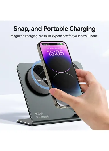 3-in-1 15W Magnetic Wireless Charger Desktop Charging Station for Phone, Earphone, Smart Watch