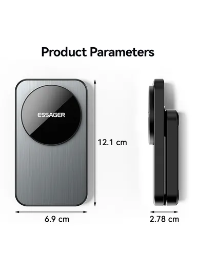 15W Desktop 3-in-1 Magnetic Wireless Charger for Phone, Earphone, Smart Watch Foldable Charging Station