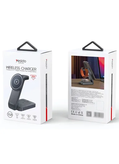 Foldable Charging Stand Night Light Phone, Watch, Earphone Magnetic Wireless Charger DS26