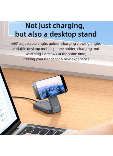 Foldable Charging Stand Night Light Phone, Watch, Earphone Magnetic Wireless Charger DS26