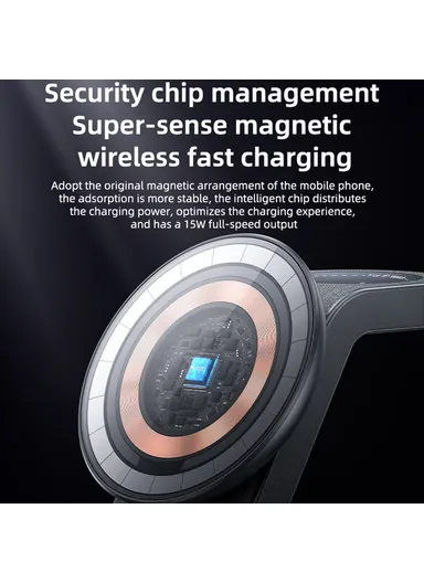 Foldable Charging Stand Night Light Phone, Watch, Earphone Magnetic Wireless Charger DS26