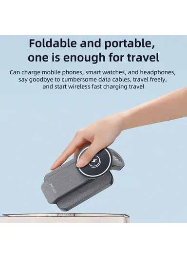 Foldable Charging Stand Night Light Phone, Watch, Earphone Magnetic Wireless Charger DS26