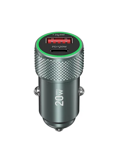 USB 18W + Type C 20W Dual Port Car Charger Fast Charging Mobile Phone Charger for iPhone Samsung Xiaomi