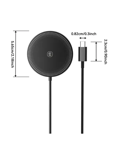 15W ABS Magnetic Wireless Charger Phone Charging Pad For iphone 12, 13 &amp; 14 Series - White