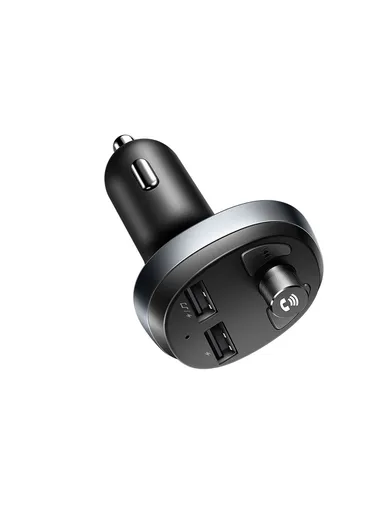 Car Charger Wireless Music Player with FM Radio &amp; Bluetooth CC-6880 - Black