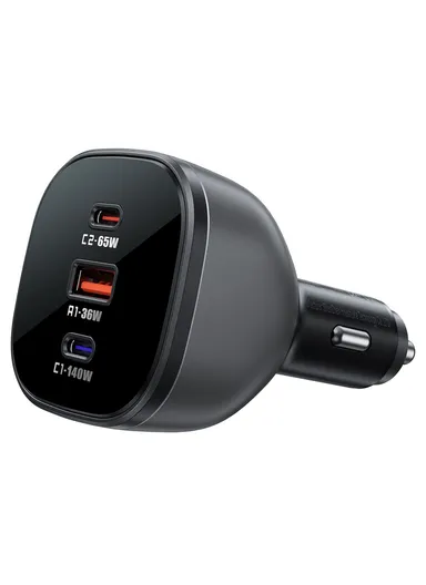 165W USB + Dual Type-C Car Charger Phone Fast Charging Adapter B14